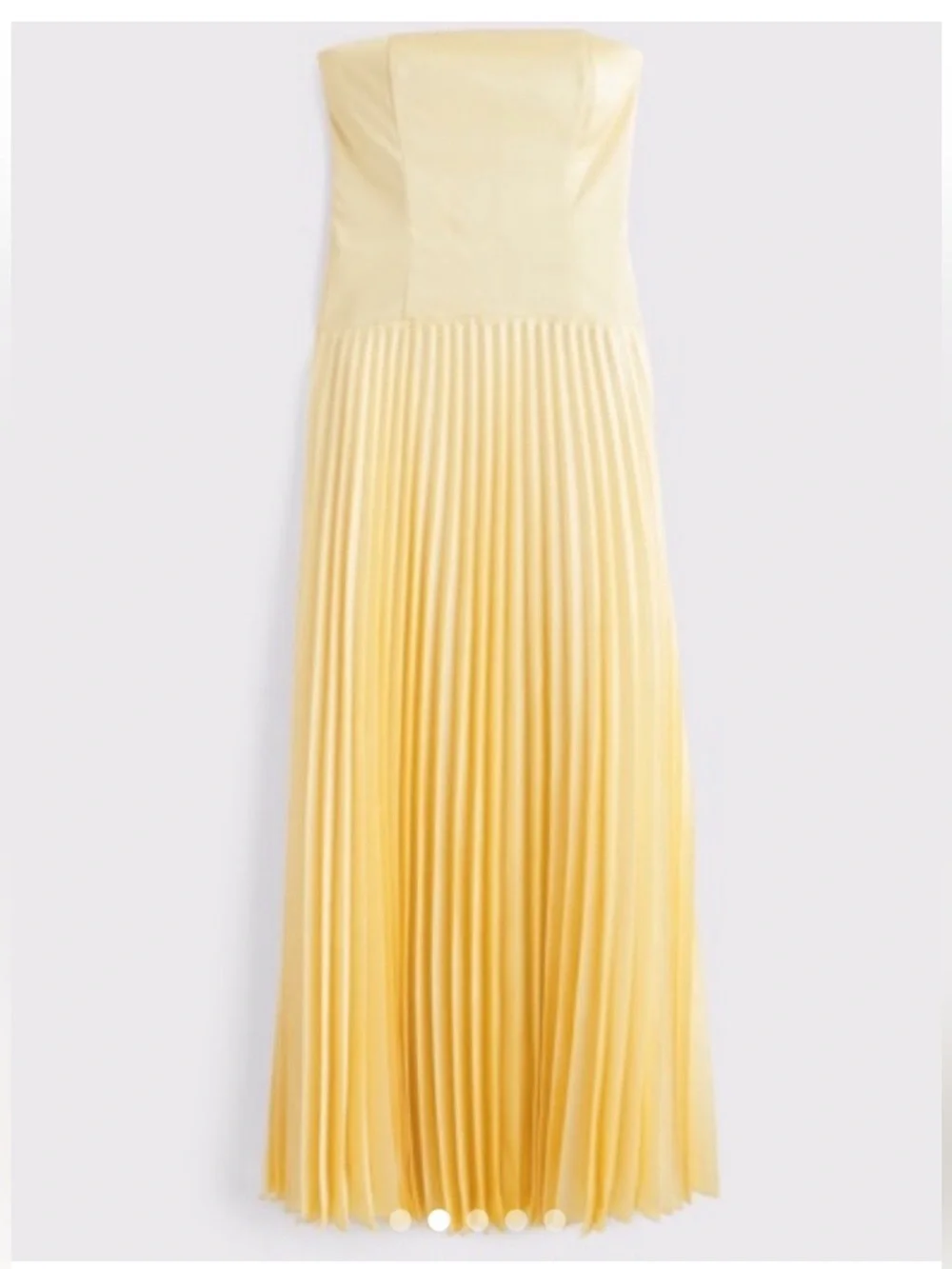 Abercrombie & Fitch Giselle Drop-Waist Maxi Dress in Sunny Yellow